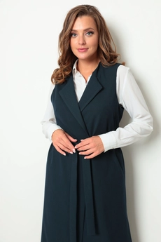 Костюм брючный 1260 сине-зеленый Michel Chic