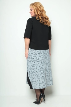 Костюм с платьем 1262 серый Michel Chic