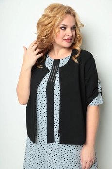 Костюм с платьем 1262 серый Michel Chic