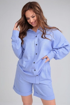Костюм с шортами 1332 голубой Michel Chic