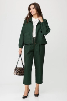 Костюм брючный 1351 зеленый Michel Chic