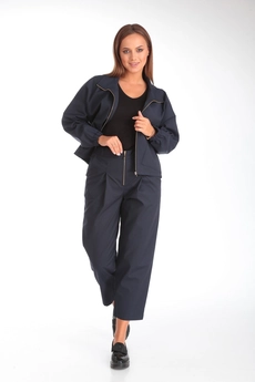 Костюм брючный 1351 синий Michel Chic