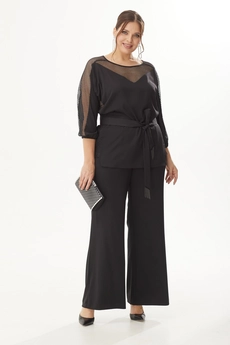 Костюм брючный 1363 черный Michel Chic