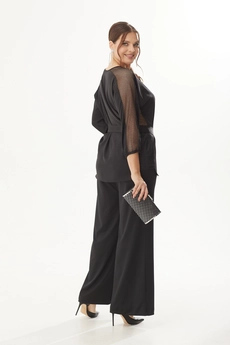 Костюм брючный 1363 черный Michel Chic