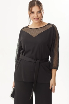 Костюм брючный 1363 черный Michel Chic