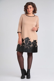 Платье 2140 бежевый Michel Chic