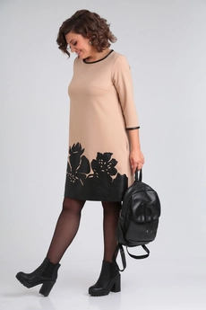 Платье 2140 бежевый Michel Chic