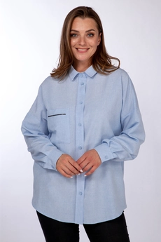 Блузка 769 голубой Michel Chic