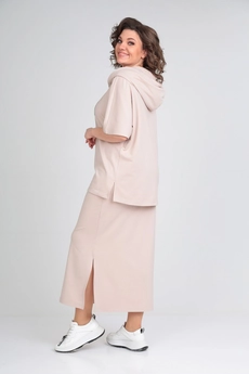 Костюм с юбкой 1248 пудра Michel Chic