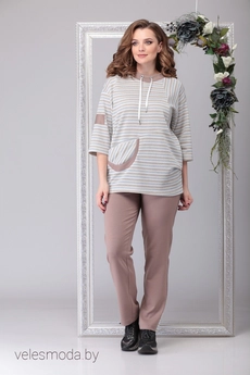 Спортивный костюм 1181 бежевый Michel Chic