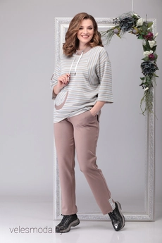 Спортивный костюм 1181 бежевый Michel Chic
