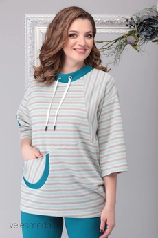 Спортивный костюм 1181 голубой Michel Chic