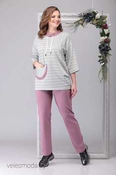 Спортивный костюм 1181 розовый Michel Chic