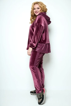 *Спортивный костюм 1210 бордовый Michel Chic