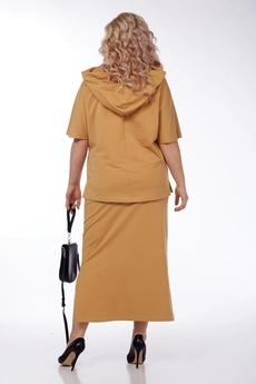 Костюм с юбкой 1248 рыжий Michel Chic