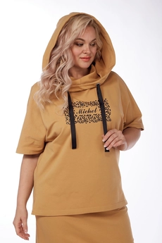 Костюм с юбкой 1248 рыжий Michel Chic