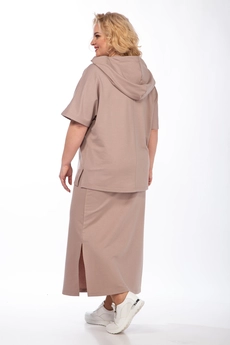*Костюм с юбкой 1248 бежевый Michel Chic