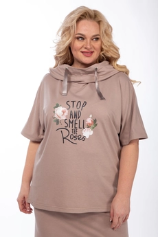 *Костюм с юбкой 1248 бежевый Michel Chic