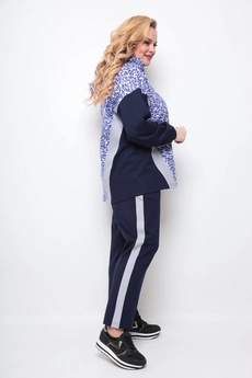 Спортвиный костюм 1267 синий + серый + лео Michel Chic