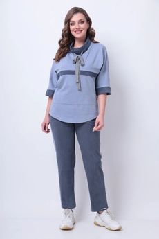 Спортивный костюм 1282 синий Michel Chic