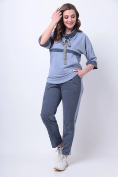 Спортивный костюм 1282 синий Michel Chic