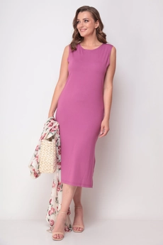 Костюм с платьем 1307 белый + розовый Michel Chic