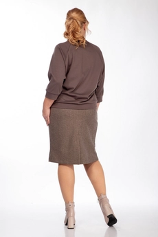Костюм с юбкой 1320 корчиневый Michel Chic