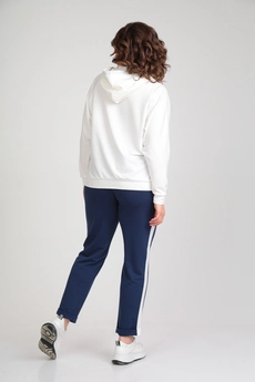 Спортивный костюм 1328 белый + синий Michel Chic