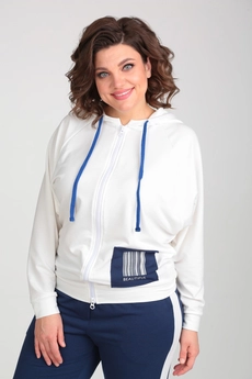 Спортивный костюм 1328 белый + синий Michel Chic