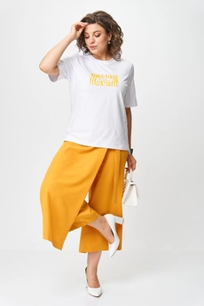 Костюм брючный 1336 охра Michel Chic