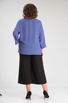 Костюм брючный 1350 синий + черный Michel Chic