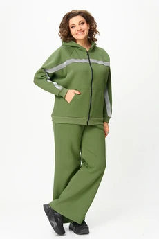 Спортивный костюм 1356-2 хаки Michel Chic