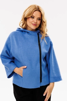 Костюм брючный 1357 голубой + черный Michel Chic