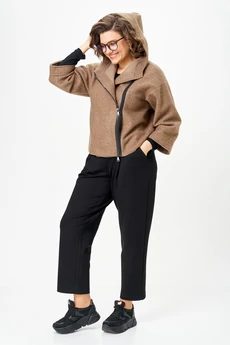 Костюм брючный 1357-2 капучино + черный Michel Chic