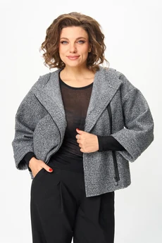 Костюм брючный 1357-2 серый + черный Michel Chic
