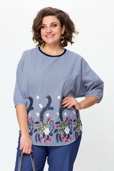Костюм брючный 1367 синий Michel Chic
