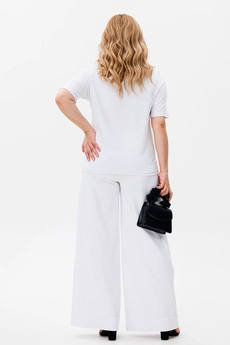 Костюм брючный 1368 белый Michel Chic