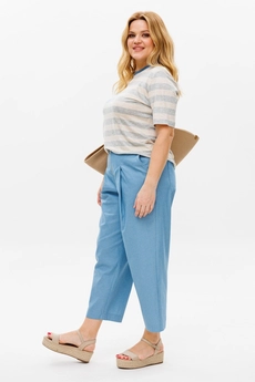Костюм брючный 1370 голубой Michel Chic