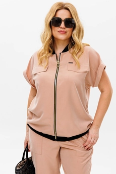 Костюм брючный 1372 бежевый Michel Chic