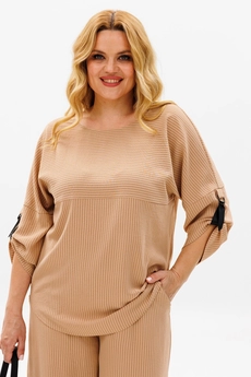 Костюм брючный 1374 бежевый Michel Chic