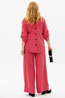 Костюм брючный 1374 ягодный Michel Chic