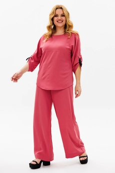 Костюм брючный 1374 ягодный Michel Chic