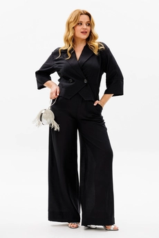 Костюм брючный 1375 черный Michel Chic