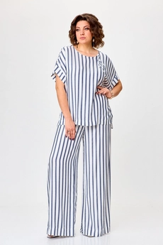 Костюм брючный 1384 полоска Michel Chic