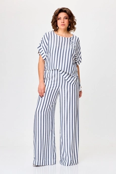 Костюм брючный 1384 полоска Michel Chic