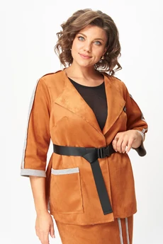 Костюм с юбкой 1388-1 рыжий Michel Chic