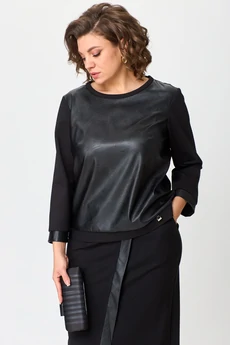 Костюм с юбкой 1394-1 черный Michel Chic