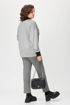 Костюм брючный 1395 серый Michel Chic
