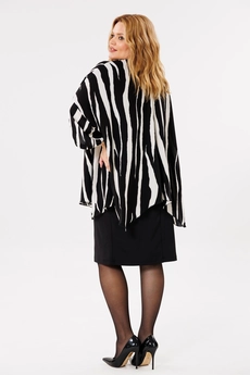 Костюм с платьем 1398 черный + зебра Michel Chic