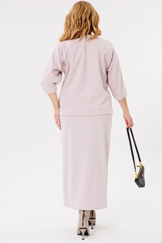 Костюм с юбкой 1399 розовый Michel Chic